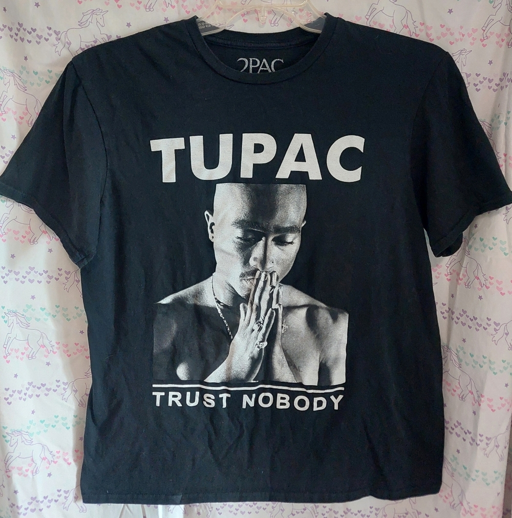 Womens Black Tupac Tee Shirt Sz Medium